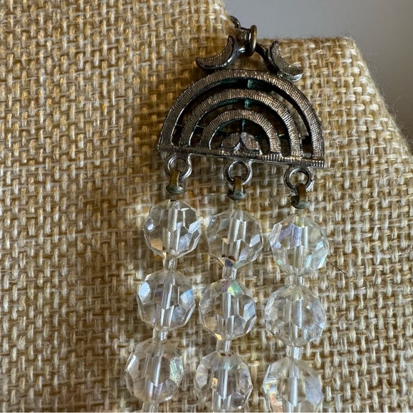 1950s Signed Coro Aurora Borealis Crystal Triple-Strand Necklace - Picture 13 of 15
